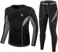 👕 dikamen men's performance thermal set - fleece lined tactical sports shapewear logo