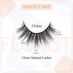 img 2 attached to 👁️ Medium Volume 3D Mink Eyelashes - Natural Look Handmade False Eyelashes, 15mm Eye Lashes Full Strips - WENNALIFE FLORIST