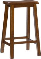 🪑 powell furniture bar stool, 29" honey brown: sleek and stylish seating for your home logo