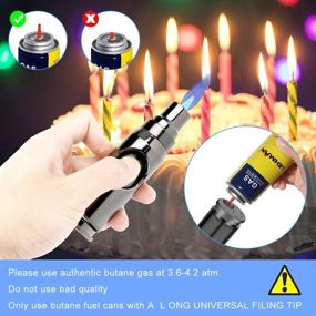 img 1 attached to 🔥 Refillable Butane Torch Lighter, Adjustable Flame Windproof Color You Portable Zinc Alloy Lighter for BBQ Grill Candle Camping - Gift Box Included (Butane Gas Not Included)