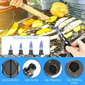 img 3 attached to 🔥 Refillable Butane Torch Lighter, Adjustable Flame Windproof Color You Portable Zinc Alloy Lighter for BBQ Grill Candle Camping - Gift Box Included (Butane Gas Not Included)