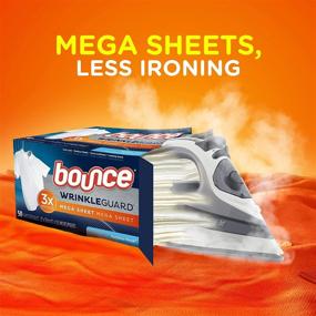 img 2 attached to 👕 Bounce WrinkleGuard Mega Dryer Sheets 120 Count, Fabric Softener and Wrinkle Releaser Sheets, Outdoor Fresh Scent