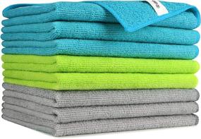 img 4 attached to AIDEA Microfiber Cleaning Cloths - Set of 8, Soft and Highly Absorbent, Lint-Free and Streak-Free for Home, Kitchen, Car, Window Cleaning - Perfect Housewarming Gifts (12in.x16in.)