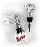 shimmering queen crown wine stopper: 👑 perfect wedding gift in elegant silver packaging (8866) логотип