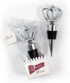 img 1 attached to Shimmering Queen Crown Wine Stopper: 👑 Perfect Wedding Gift in Elegant Silver Packaging (8866)