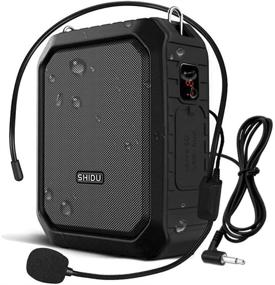 img 4 attached to SHIDU Bluetooth Voice Amplifier: 18W Waterproof Speaker with Wired Microphone Headset - Portable Rechargeable PA System, Power Bank for Outdoors, Teachers, Shower, Beach