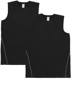 img 4 attached to Junyue 2 Pack T Shirts Undershirts Sleeveless Boys' Clothing in Clothing Sets
