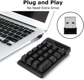 img 3 attached to Wireless Number Pad: Portable Mini USB 2.4GHz Financial Accounting Numeric Keypad for Excel Data Entry on Laptop, PC, Desktop, Surface Pro, Notebook