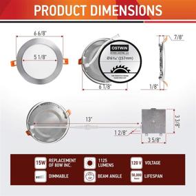 img 1 attached to 💡 Brilliant Illumination at its Finest: OSTWIN 6-Inch LED Recessed Light