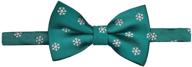retreez snowflake patterned microfiber boys' pre-tied accessories and bow ties for christmas logo