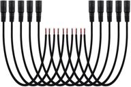 pack of 10 sim&nat 20-inch dc power pigtail female jack wire with 5.5mmx2.1mm power adapter plug for cctv security camera, dvr, hdvd, led strip light, low voltage applications logo