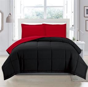 img 1 attached to Luxury Bright Reversible Alternative Comforter Bedding for Comforters & Sets