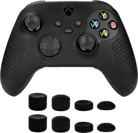 img 3 attached to RTop Soft Silicone Controller Cover Skin with Anti-Slip Grip for Xbox Series X/S Controllers (Includes 8 Thumb Grip Caps)