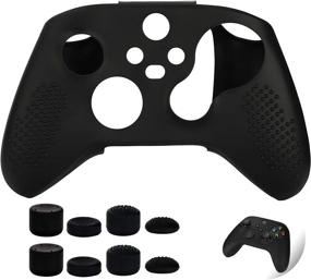 img 4 attached to RTop Soft Silicone Controller Cover Skin with Anti-Slip Grip for Xbox Series X/S Controllers (Includes 8 Thumb Grip Caps)