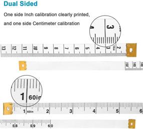 img 3 attached to Meiho Lives 2-Pack 1.5M Soft Tape Measure for Sewing, 60 Inch Sewing Tailor Cloth Ruler, Dual Scale Body & Medical Measurement Tape for Weight Loss