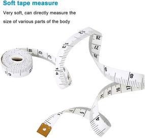 img 2 attached to Meiho Lives 2-Pack 1.5M Soft Tape Measure for Sewing, 60 Inch Sewing Tailor Cloth Ruler, Dual Scale Body & Medical Measurement Tape for Weight Loss