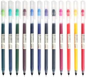 img 4 attached to ZSCM Coloring Gel Pens - 12 Colors Fine Point Markers for Journaling, Planner, Drawing, Bullet Journal, Note Taking, Calendar, Coloring, Art - Office and School Supplies