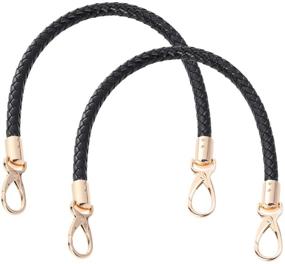 img 4 attached to 👜 SET OF 2 - SUPVOX 52cm Replacement Purse Straps - PU Leather Handbag Handles with Gold Spring Buckle - Ideal for Handbags, Bags, Wallets (Black)