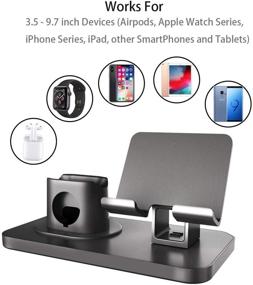 img 3 attached to Fingic 4 In 1 Charging Stand For Apple Watch (5/4/3/2/1) Portable Audio & Video