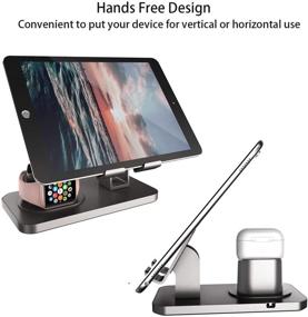 img 2 attached to Fingic 4 In 1 Charging Stand For Apple Watch (5/4/3/2/1) Portable Audio & Video