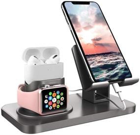 img 4 attached to Fingic 4 In 1 Charging Stand For Apple Watch (5/4/3/2/1) Portable Audio & Video