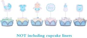 img 3 attached to 👶 Baby Shower Cupcake Toppers Set of 48 - It's a Boy Theme | Cake Decorations for Kids Party in Blue
