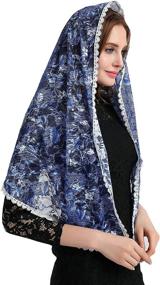 img 3 attached to Exquisite Chapel Catholic Mantilla Church Headwrap: The Perfect Women's Accessory for Special Occasions