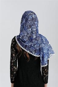 img 1 attached to Exquisite Chapel Catholic Mantilla Church Headwrap: The Perfect Women's Accessory for Special Occasions