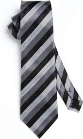 img 2 attached to HISDERN Classic Necktie Handkerchief Pocket Men's Accessories