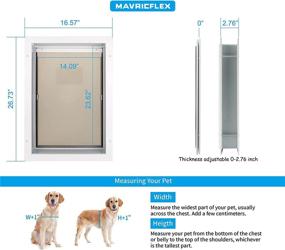 img 3 attached to MAVRICFLEX Weatherproof Dog Door with Sliding Lock Panel | Energy Efficient Large Aluminum Dog Door | Easy Installation | Magnetic Flap Heavy Duty Dog Door for Dogs Up to 200lbs