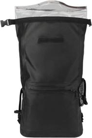 img 2 attached to Black Waterproof Backpack with IPX8 Floating Dry Bag: Keep Gear Dry for Kayaking, Boating, Rafting, Fishing, Swimming, Beach - Includes Waterproof Phone Case