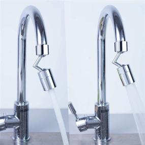 img 3 attached to 🚿 Universal Splash Filter Faucet: 720° Swivel Sprayer Head with Leakproof Design and Multiple Filters for Anti-Splash, Water Saving, and Eye Wash