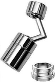 img 1 attached to 🚿 Universal Splash Filter Faucet: 720° Swivel Sprayer Head with Leakproof Design and Multiple Filters for Anti-Splash, Water Saving, and Eye Wash