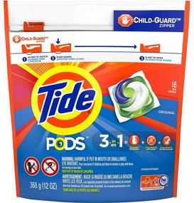 img 4 attached to Tide Pods 16 Count: 🌊 Original Scent Liquid Detergent for Effective Cleaning