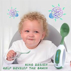 img 2 attached to KidsMe Toddler Fork and Spoon Set - BPA-Free Baby Utensils for Self-Feeding, Cute Toddler Spoons, and Baby Fork Set for Baby Led Weaning, Anti-Choke, Easy to Clean Kids Silverware