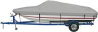 🚤 icover trailerable boat cover: heavy duty 300d waterproof uv resistant marine grade polyester for v-hull, tri-hull, pro-style, fishing boat, runabout, bass boat логотип