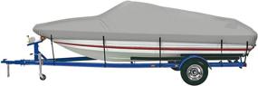 img 4 attached to 🚤 iCOVER Trailerable Boat Cover: Heavy Duty 300D Waterproof UV Resistant Marine Grade Polyester for V-Hull, TRI-Hull, Pro-Style, Fishing Boat, Runabout, Bass Boat