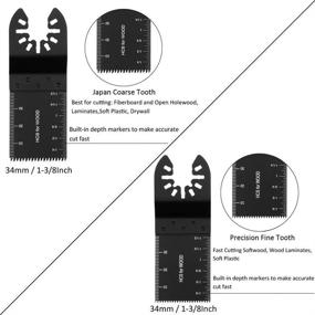 img 1 attached to DIAGTREE 20 Metal Wood Oscillating Multitool Quick Release Saw Blades for Fein Multimaster Porter Cable Black &amp; Decker Bosch Dremel Craftsman Ridgid Ryobi Makita Milwaukee Rockwell Chicago