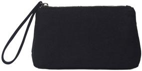 img 4 attached to 👜 YONBEN Canvas Wristlet Bag Purse with Card Slot, Phone Pocket and Pouch