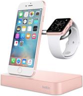 💍 rose gold belkin valet charging dock for iphone 11, 11 pro, 11 pro max, xs max, xr, x, 8/8 plus and more, apple watch series 4, 3, 2, 1 (f8j183ttc00-apl) logo