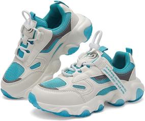 img 4 attached to Lightweight Breathable Athletic 👟 Girls' Shoes - Casebam Sneakers