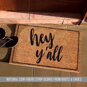 img 2 attached to 🚪 Ninamar Door Mat - Hey Y'all Natural Coir, 29.5 x 17.5 inches: Enhance your SEO!