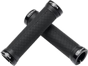 img 1 attached to 🔒 Bynccea Bike Grips - Single Lock-On Handlebar Grips for Mountain Bicycles, 130mm