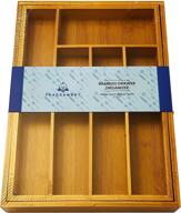 🗄️ expandable bamboo drawer organizer - storage drawers for kitchen organization, utensil organizer drawer for cutlery, silverware, and utensils logo