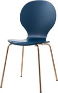 versanora vintage stylish & versatile contorno bentwood chairs in blue/rose gold - set of 2 logo