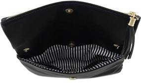 img 1 attached to 👜 Versatile Solene Foldover Wristlet Crossbody in Classic Black – Perfect Women's Handbags & Wallets for Wristlets