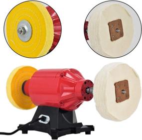 img 1 attached to 🔸 SCOTTCHEN Buffing Polishing Wheels 6" Arbor - Extra Thick Yellow, Fine, Soft - High Grade Cloth for Bench Grinder - 3pcs