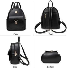 img 3 attached to 👜 Stylish Leather Shoulder Travel Backpack for Women with Handbags & Wallets - Pincnel Fashion Backpacks