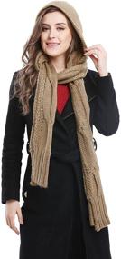 img 2 attached to Bellady Winter Pullover Hoodie Style2_Black Women's Accessories in Scarves & Wraps