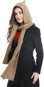 img 1 attached to Bellady Winter Pullover Hoodie Style2_Black Women's Accessories in Scarves & Wraps